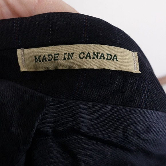 VINTAGE LAUREN RALPH LAUREN WOOLMARK PINSTRIPE SPORT COAT BLAZER SUIT JACKET 40L - Picture 7 of 10